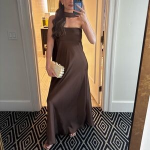 Runaway the Label Brown Evening Gown
